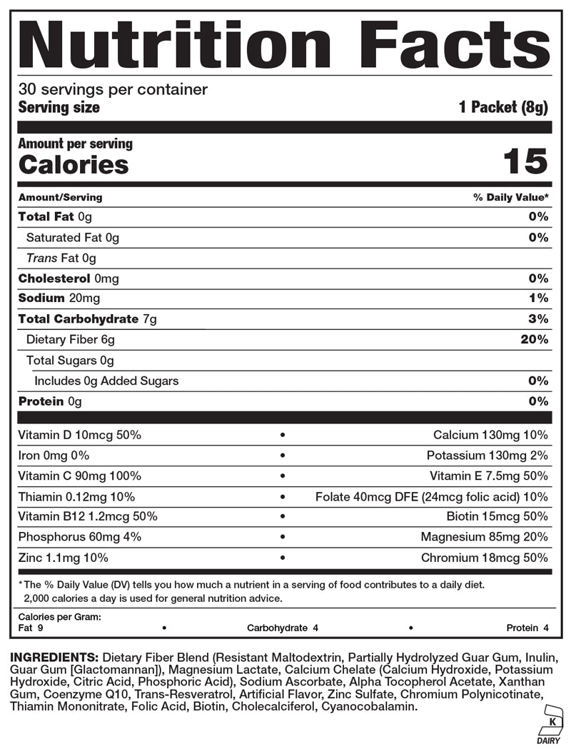 Slim-Ensulate Prebiotic Essential Fiber